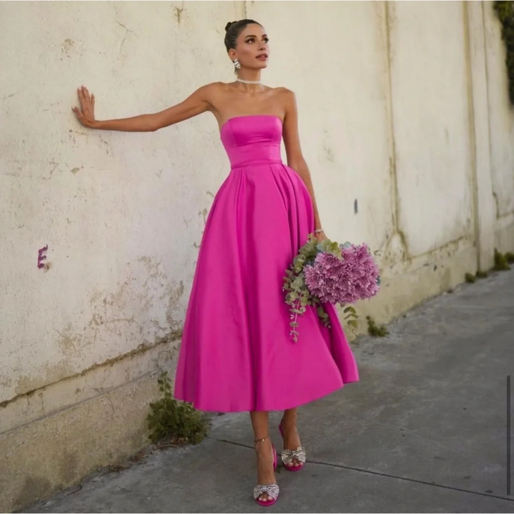 Zara Fuchsia Embellished Bow High Heel Slingbacks - Picture 10 of 13